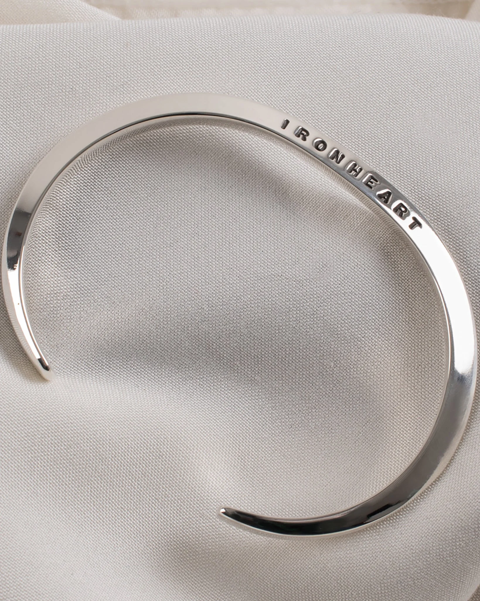 IRON HEART "V" PROFILE BANGLE - STERLING SILVER - 1