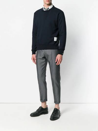 Thom Browne rear RWB stripe sweatshirt outlook