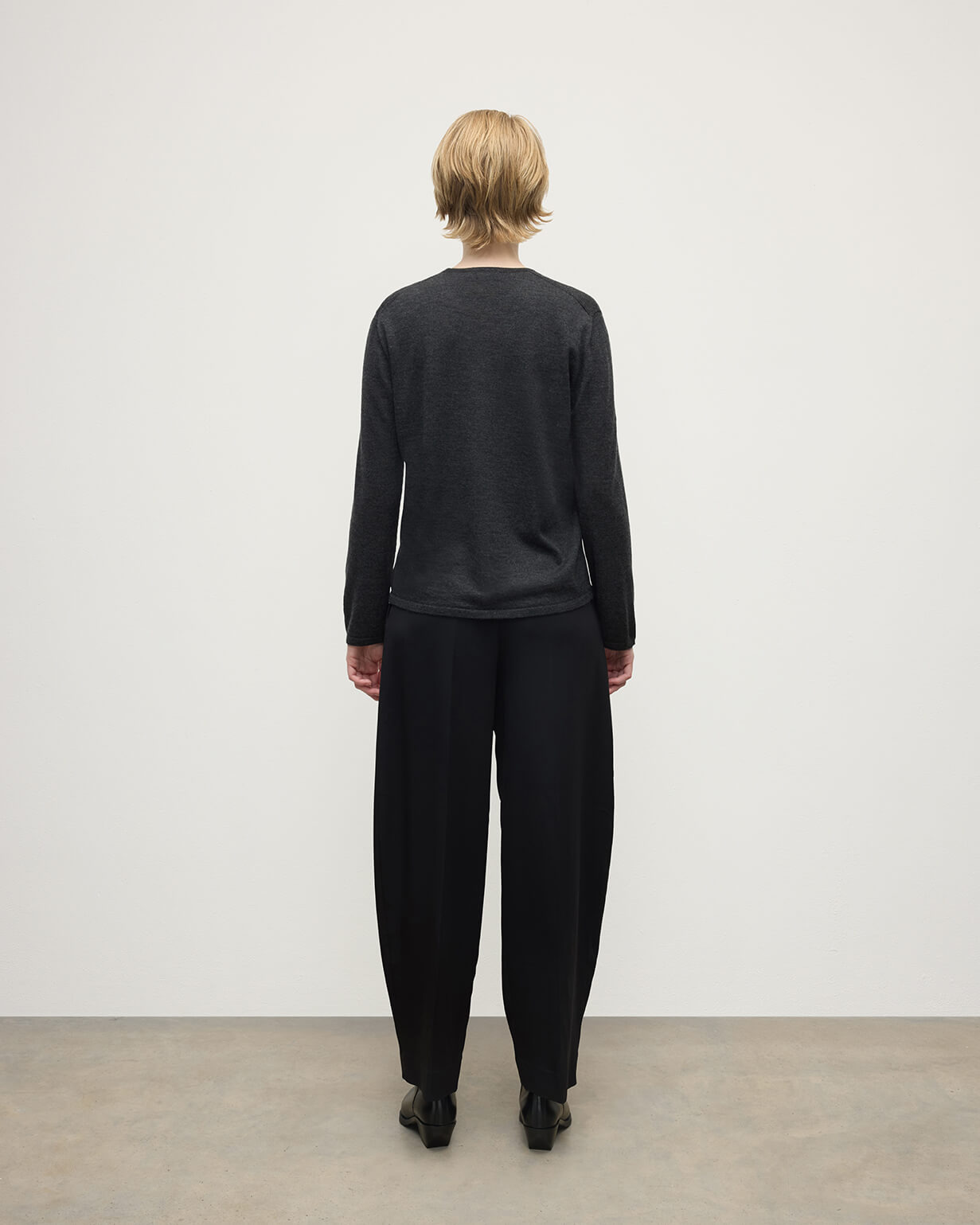 Superfine Cashmere Grey Jumper - 4