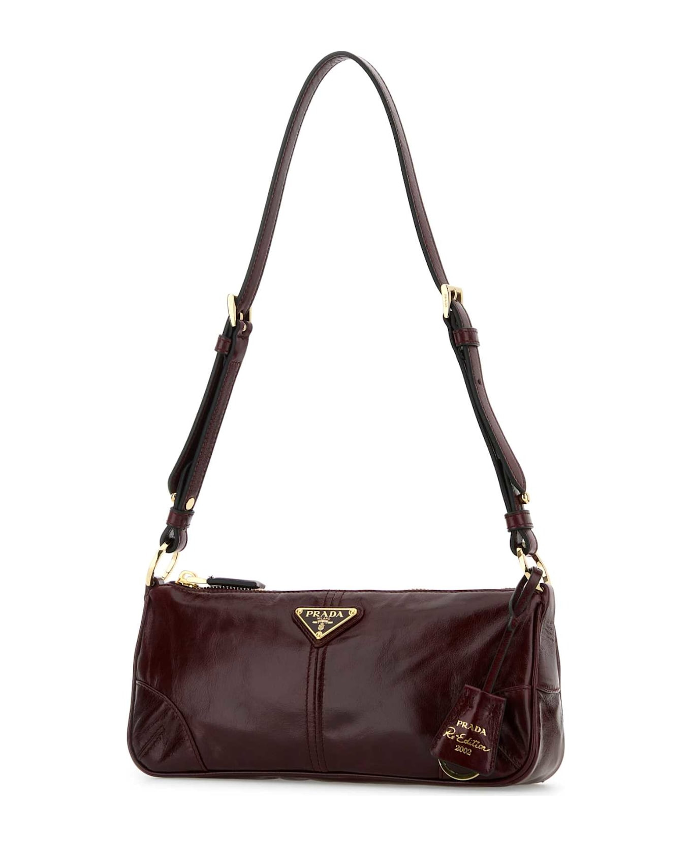 Burgundy Leather Shoulder Bag - 2