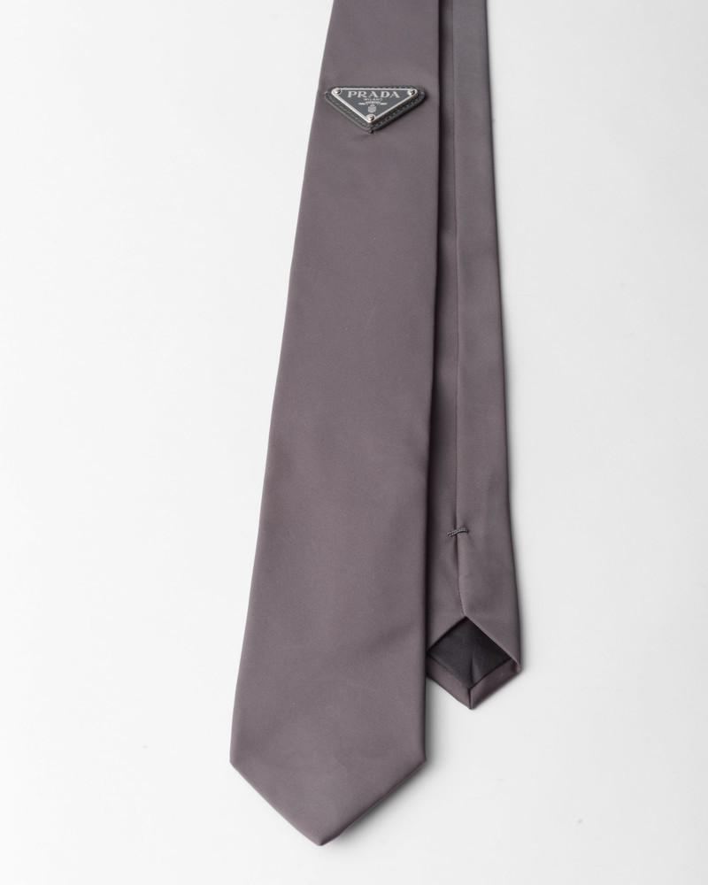 Re-Nylon gabardine tie 3
