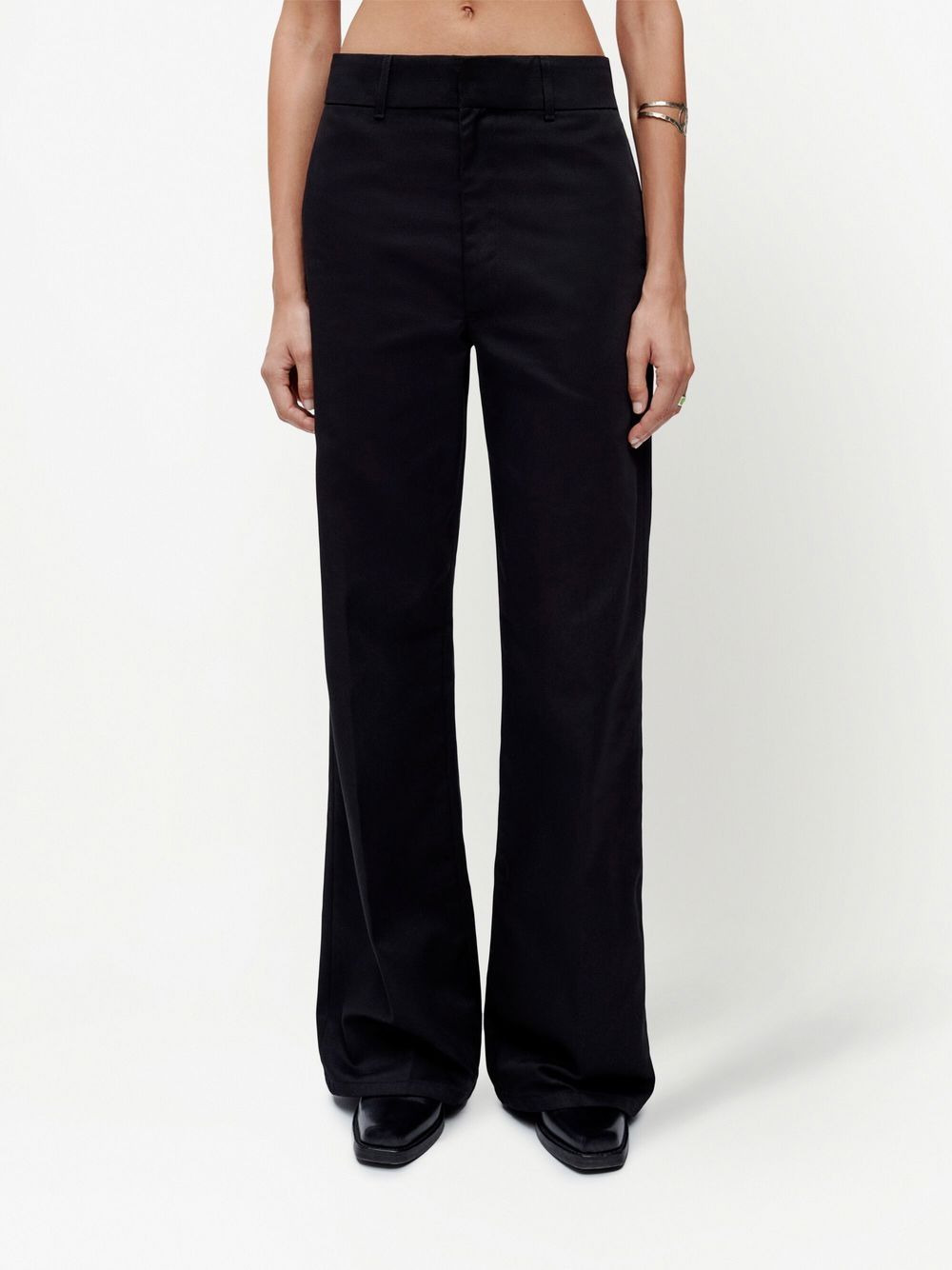 wide leg low-rise trousers - 3