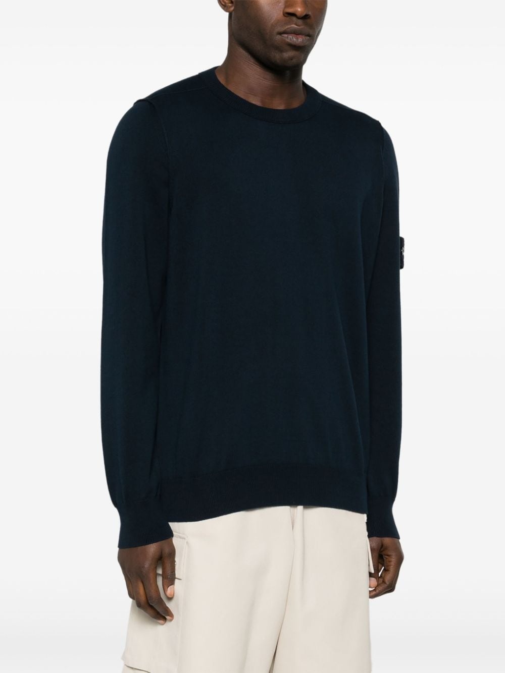 fine-knit cotton jumper - 3