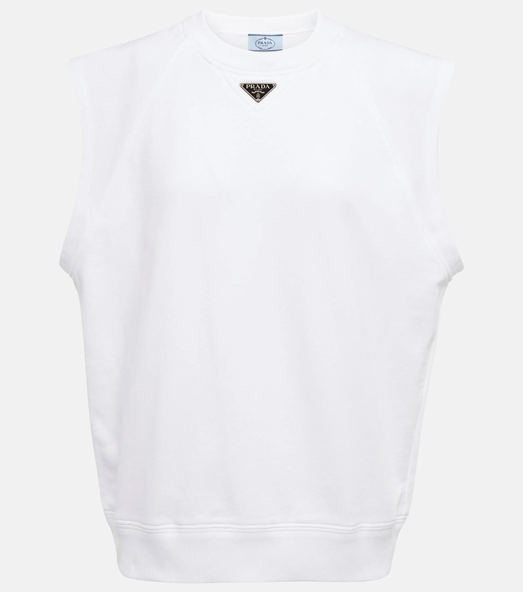 Logo cotton jersey top - 1