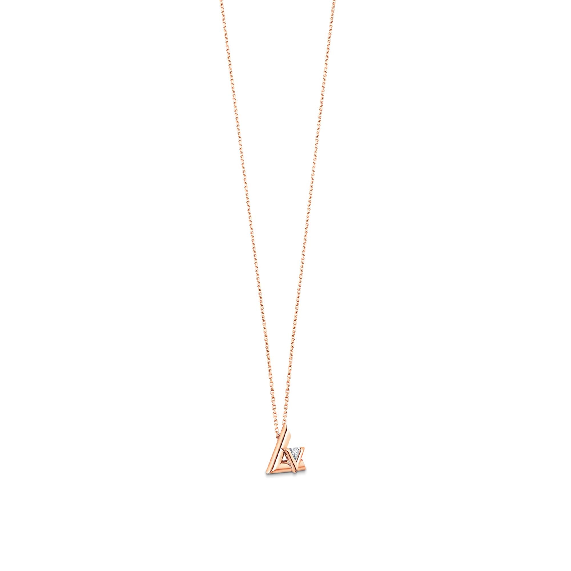 LV Volt One Small Pendant, Pink Gold And Diamond - 3