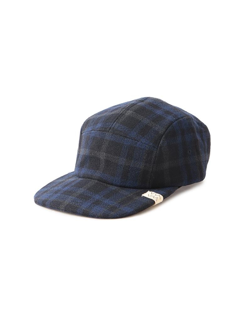 CAMP CAP BUFFALO CHECK NAVY - 1