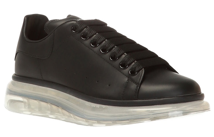 (WMNS) Alexander McQueen Oversized Sneaker 'Black Clear Sole' 611698WHX981070 - 2