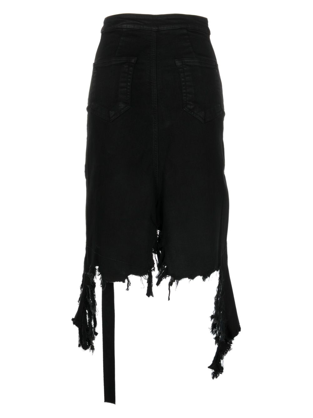 distressed denim midi skirt - 2