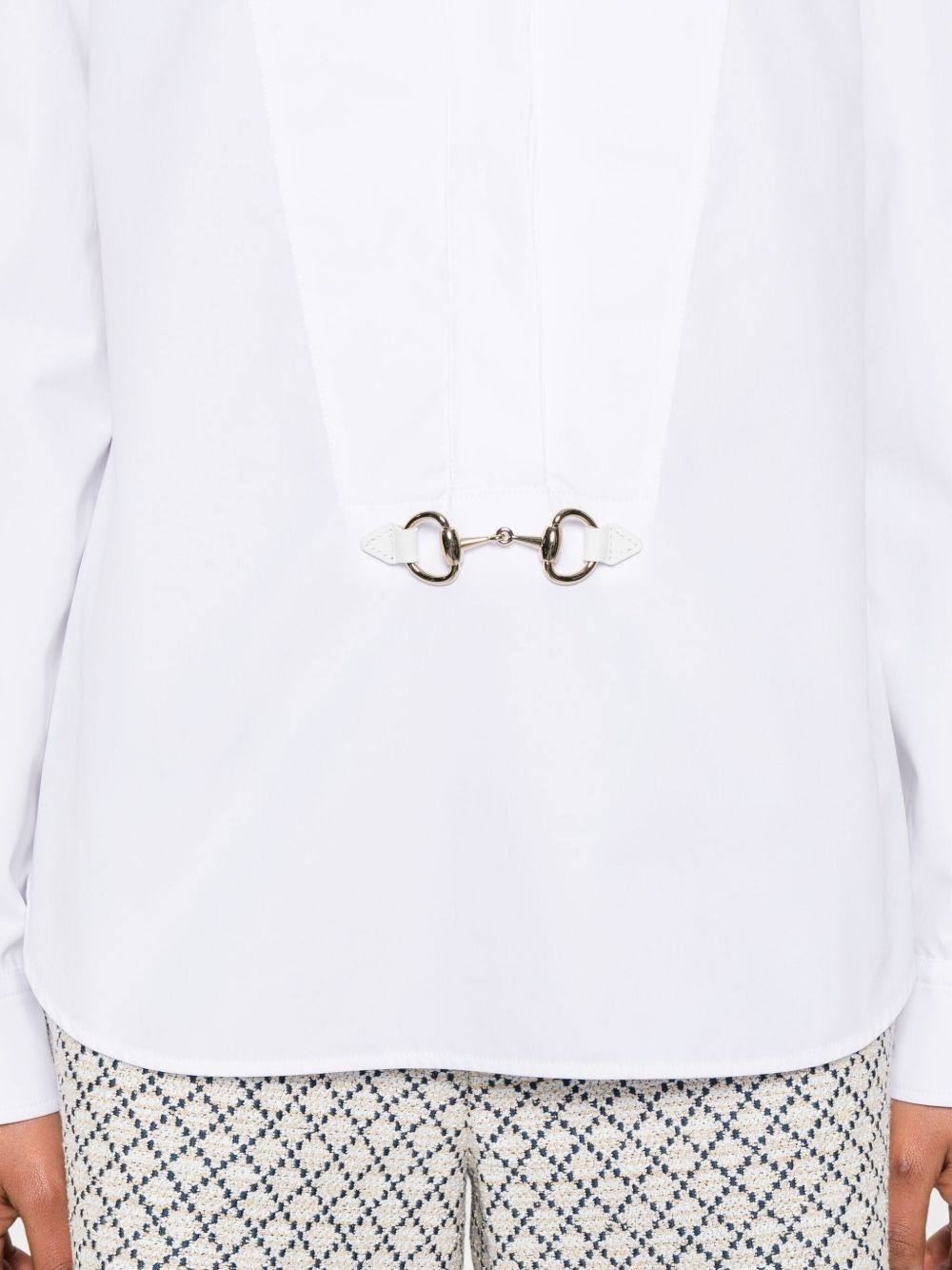 Gucci Women Horsebit Cotton Shirt - 5
