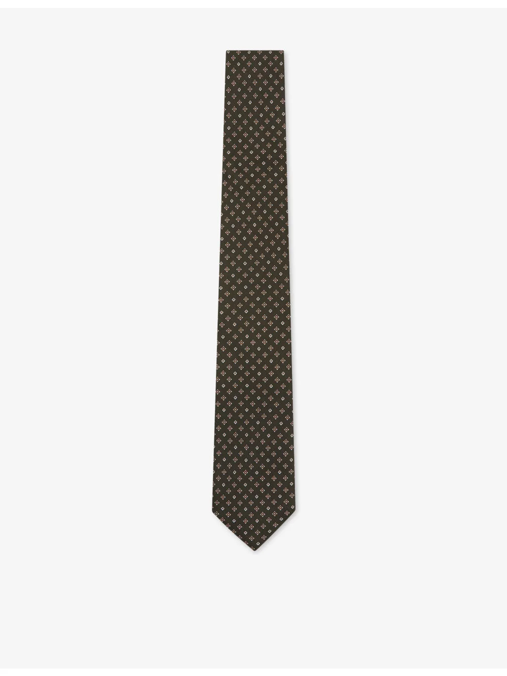 Diamond-Print Silk Tie - 1