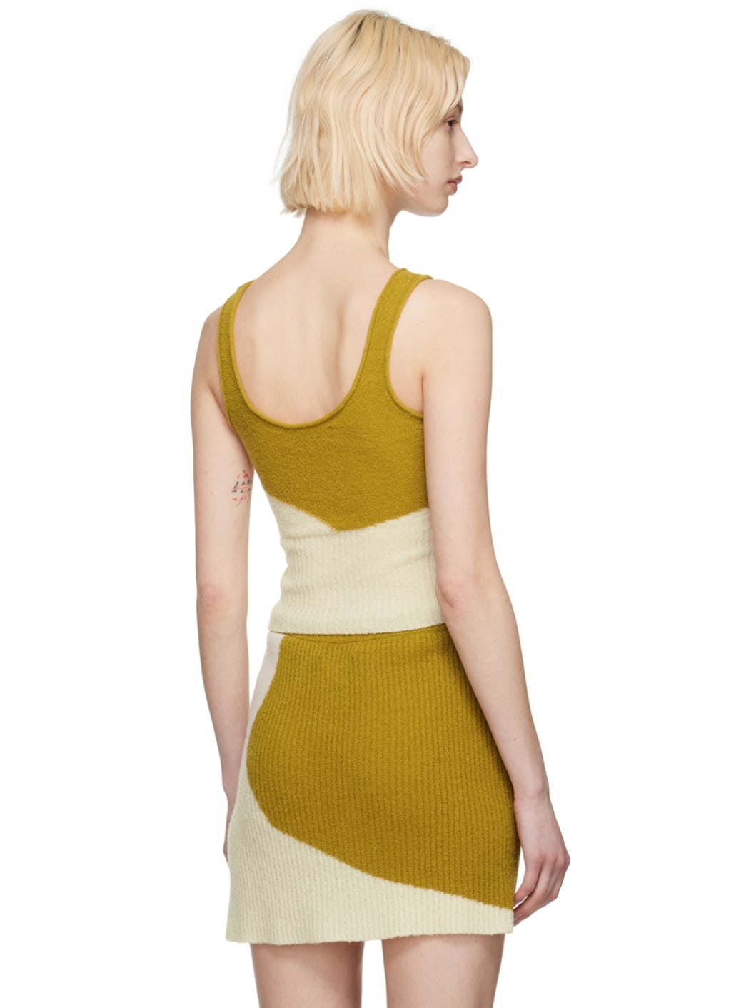 Off-White & Tan Coastal Tank Top - 3