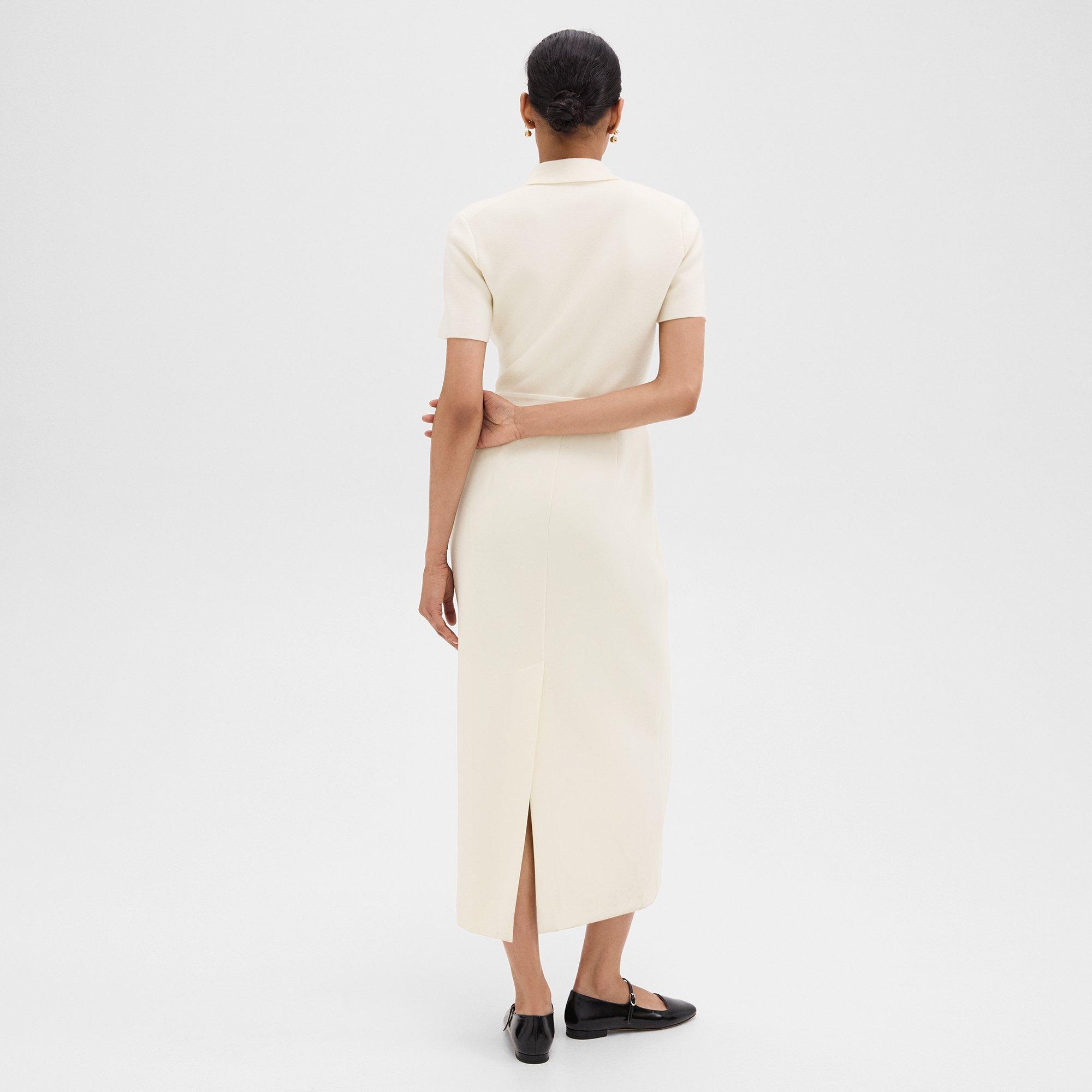 Military Midi Dress in Admiral Crepe - 5