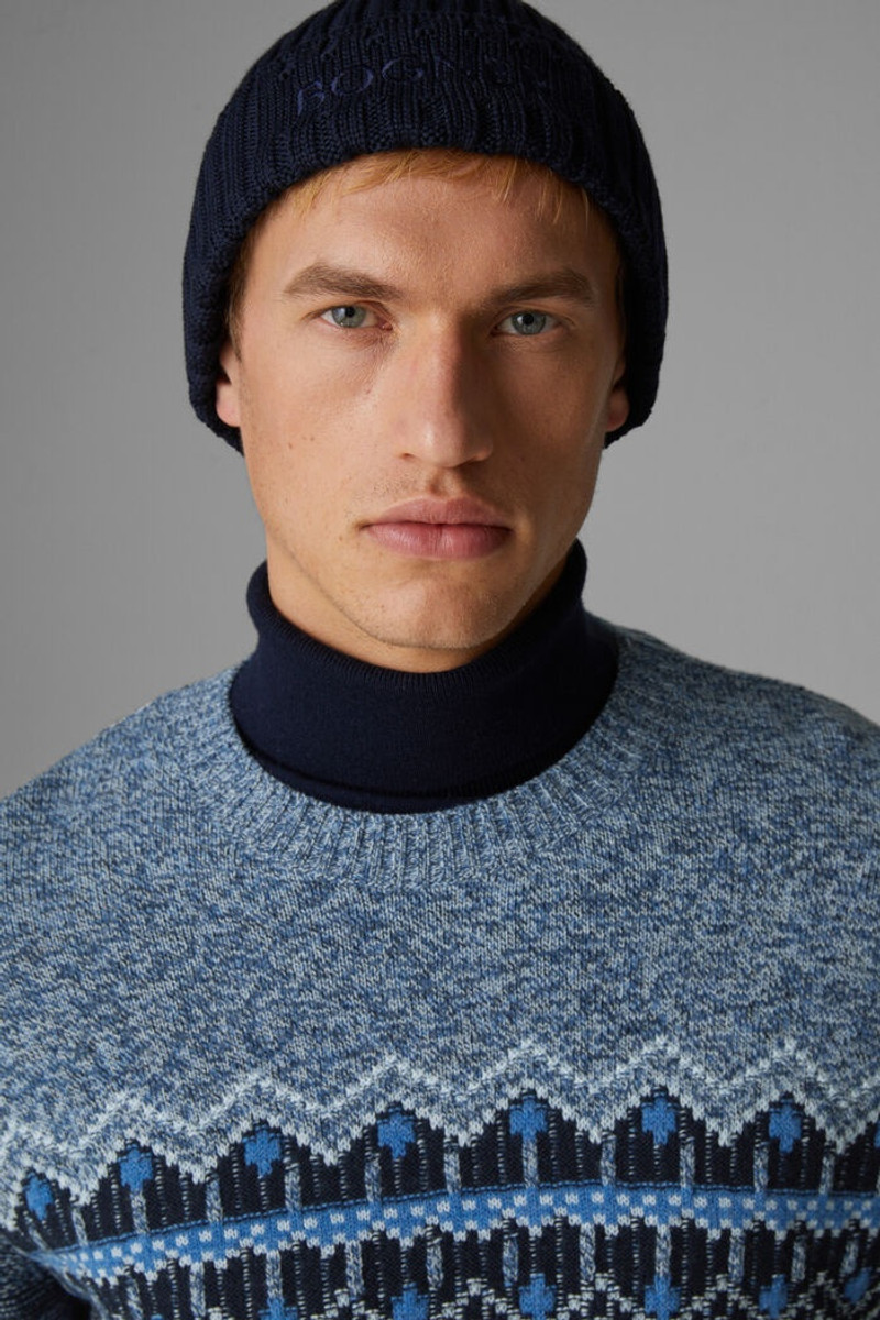 Mael Knitted pullover in Blue 4