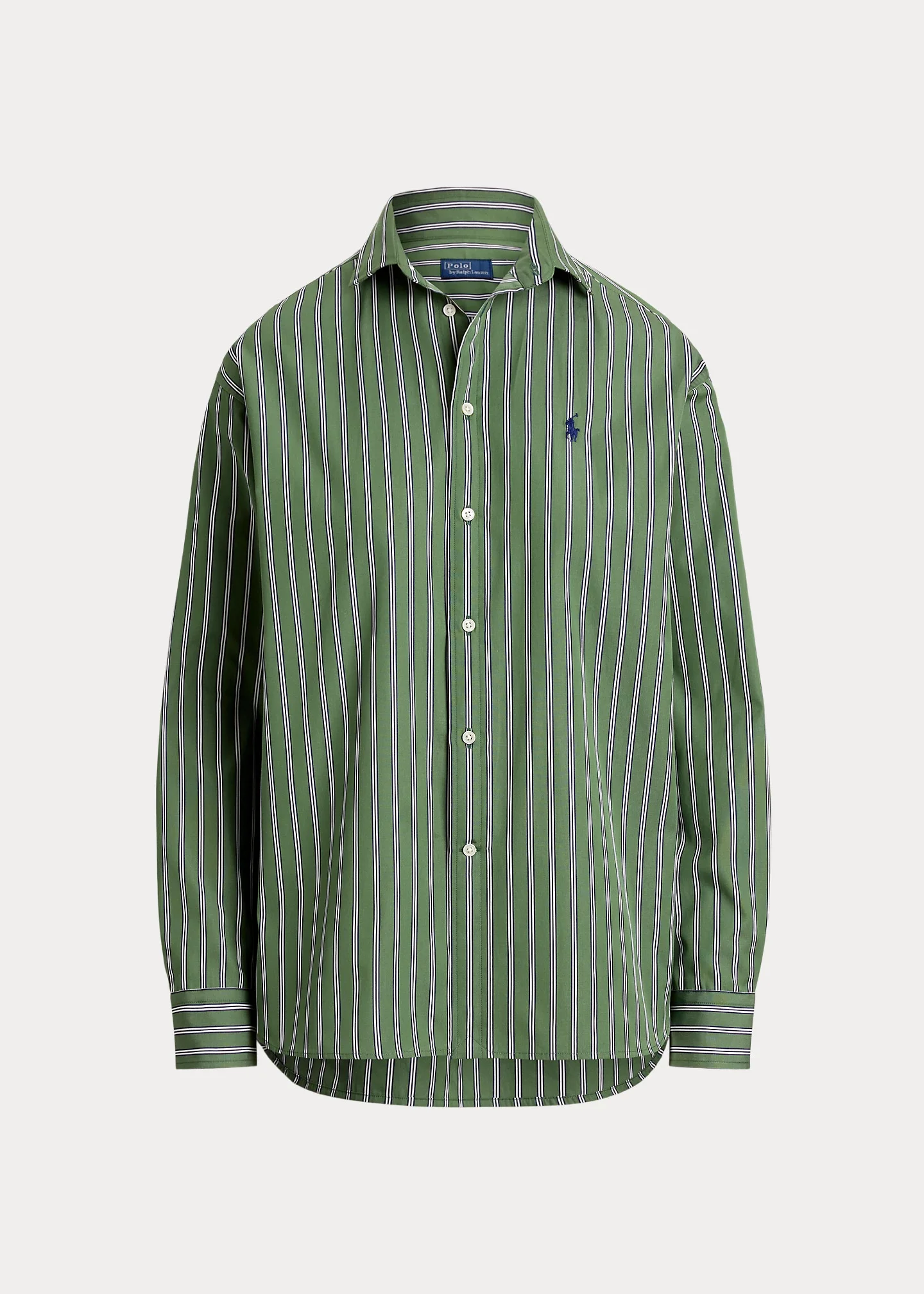 Relaxed Fit Striped Cotton Shirt - 1