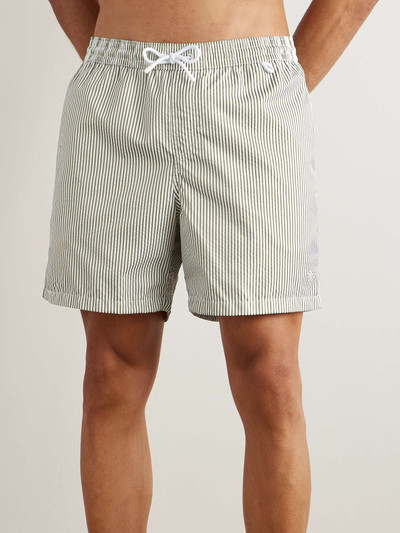 Loro Piana Bay Straight-Leg Mid-Length Logo-Print Striped Swim Shorts outlook