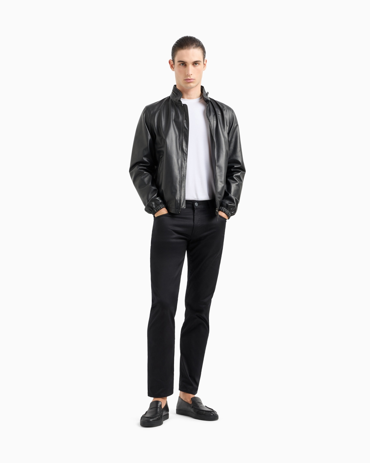Regular-fit, five-pocket trousers in stretch cotton - 2