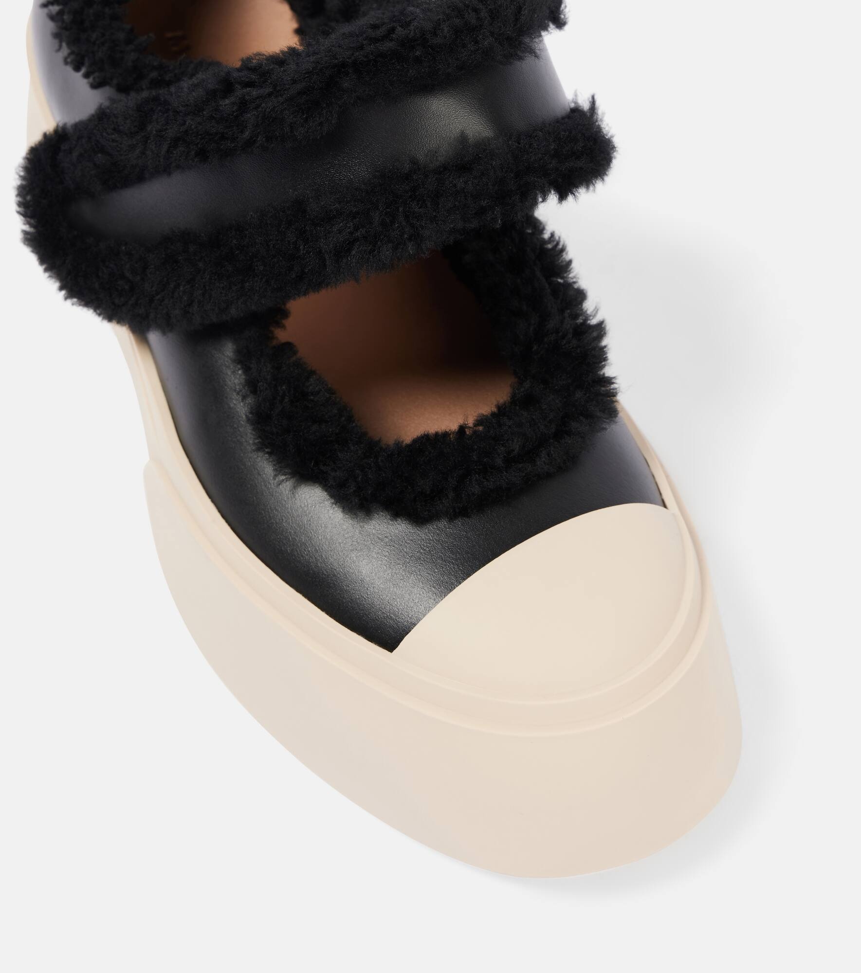 Pablo shearling-lined leather sneakers - 5