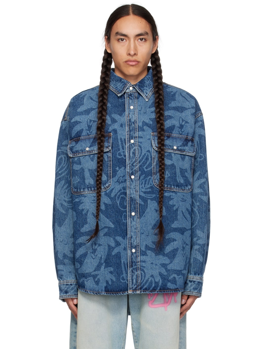 Blue Palmity Denim Shirt - 1
