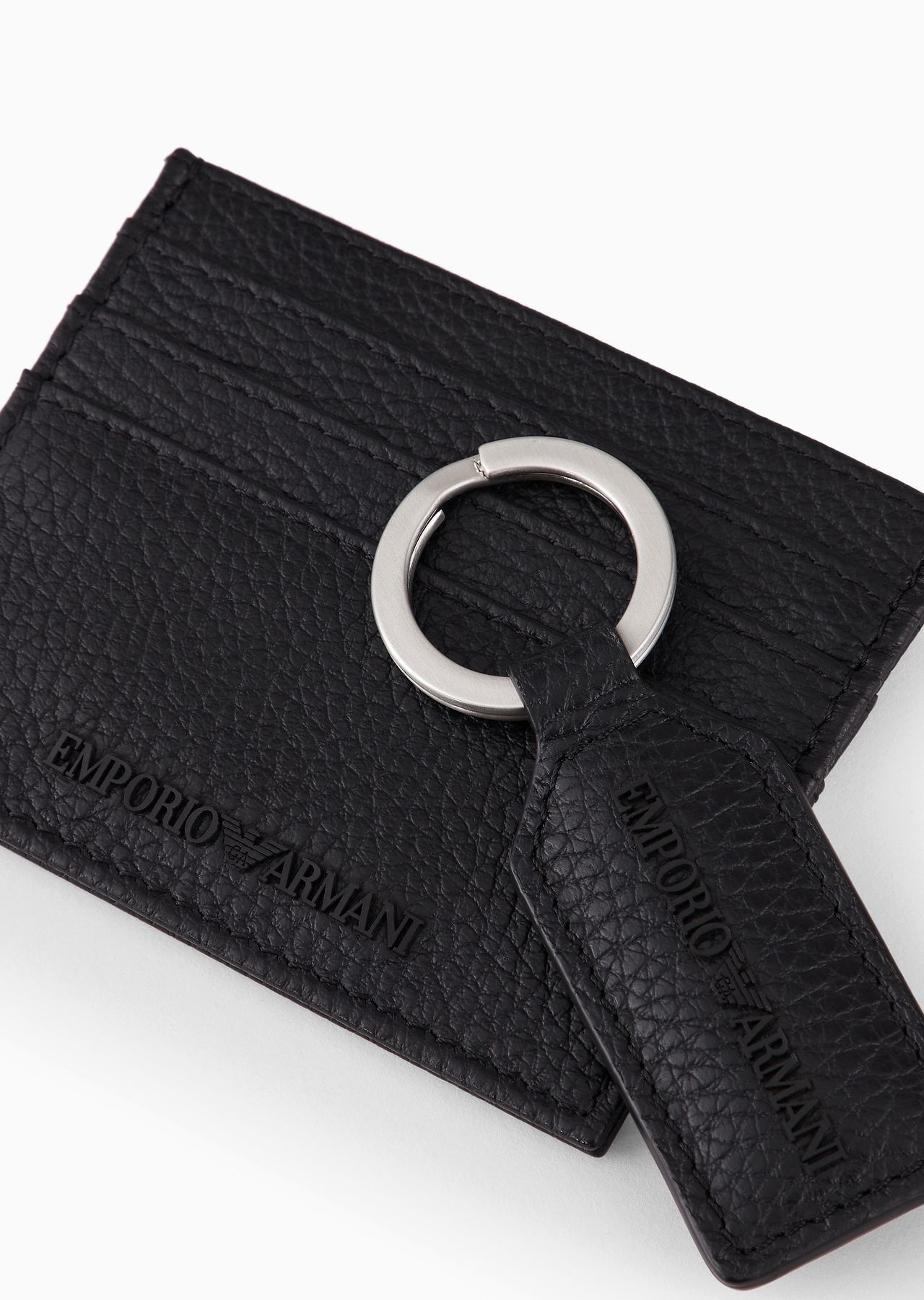 Gift box with card holder and keyring in tumbled leather - 3