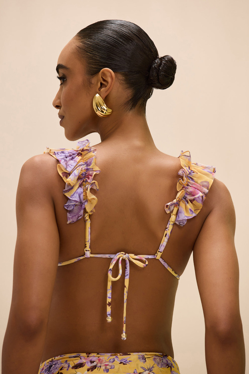 PatBO PEONY PRINT LYCRA BIKINI TOP outlook