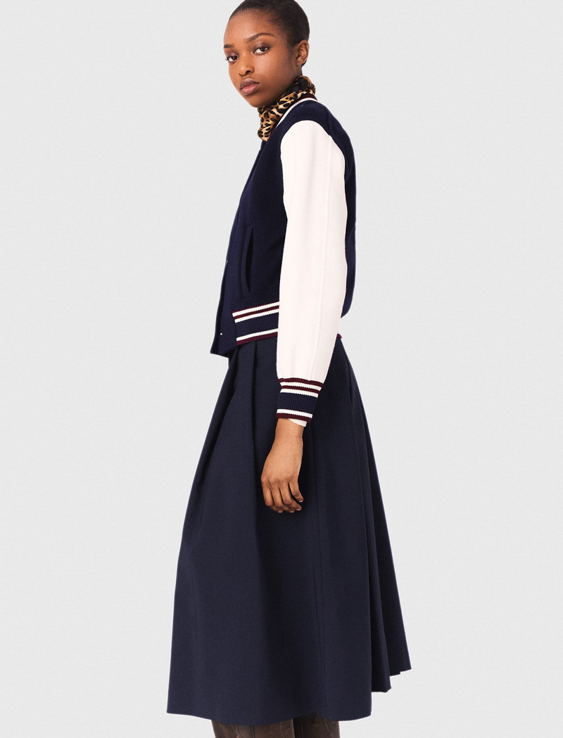Mixed fabric bomber 3