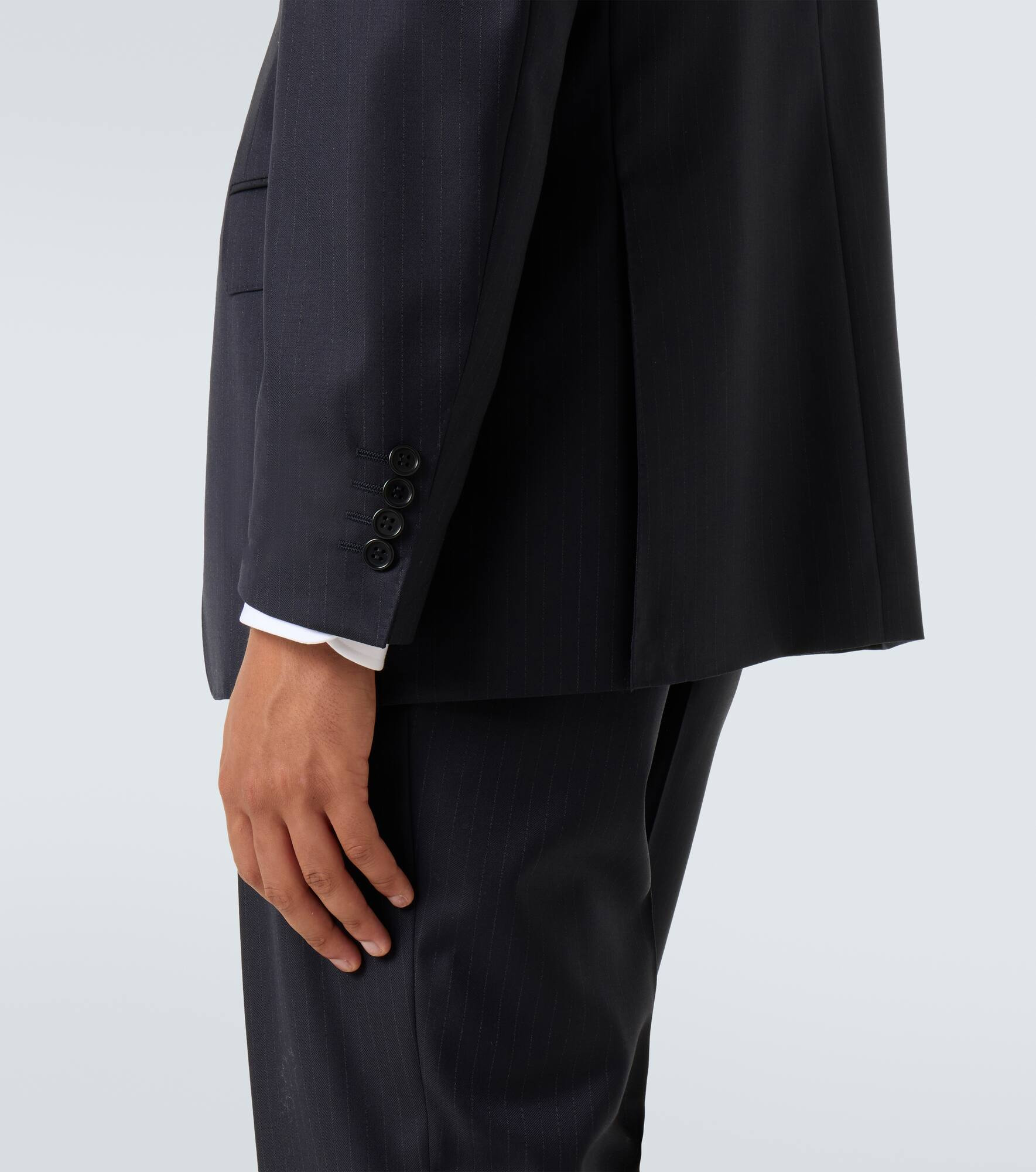 Pinstripe wool suit - 7