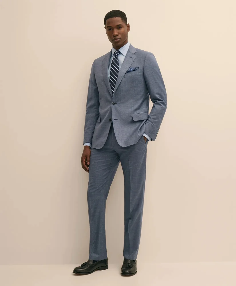Classic Fit Wool Mini-Houndstooth 1818 Suit - 1