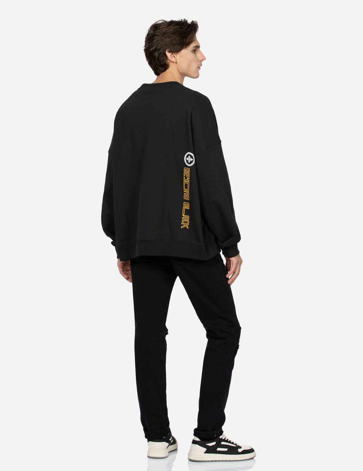 Multi-Logo Print Oversized Sweatshirt - 4