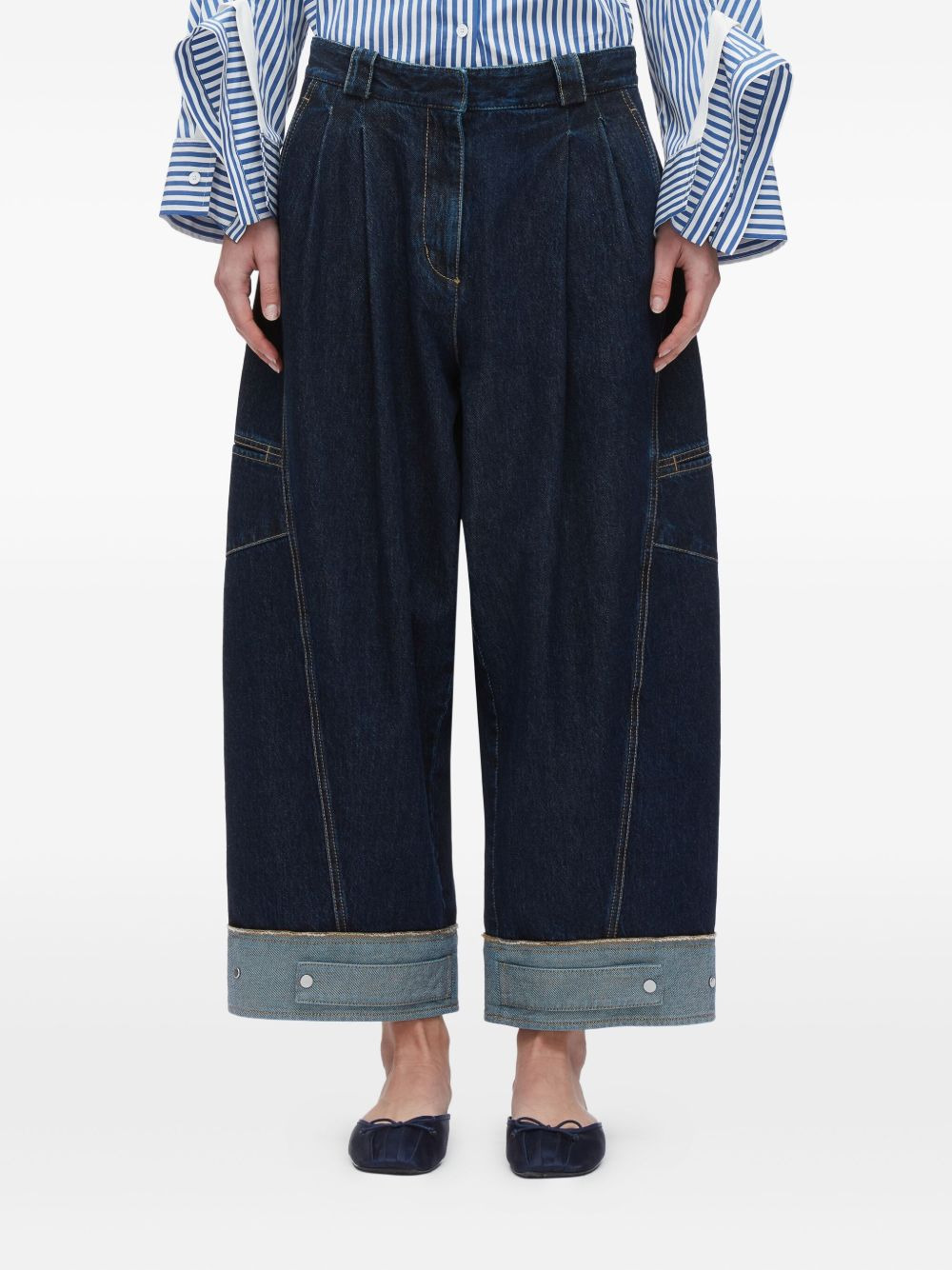 panelled jeans - 4