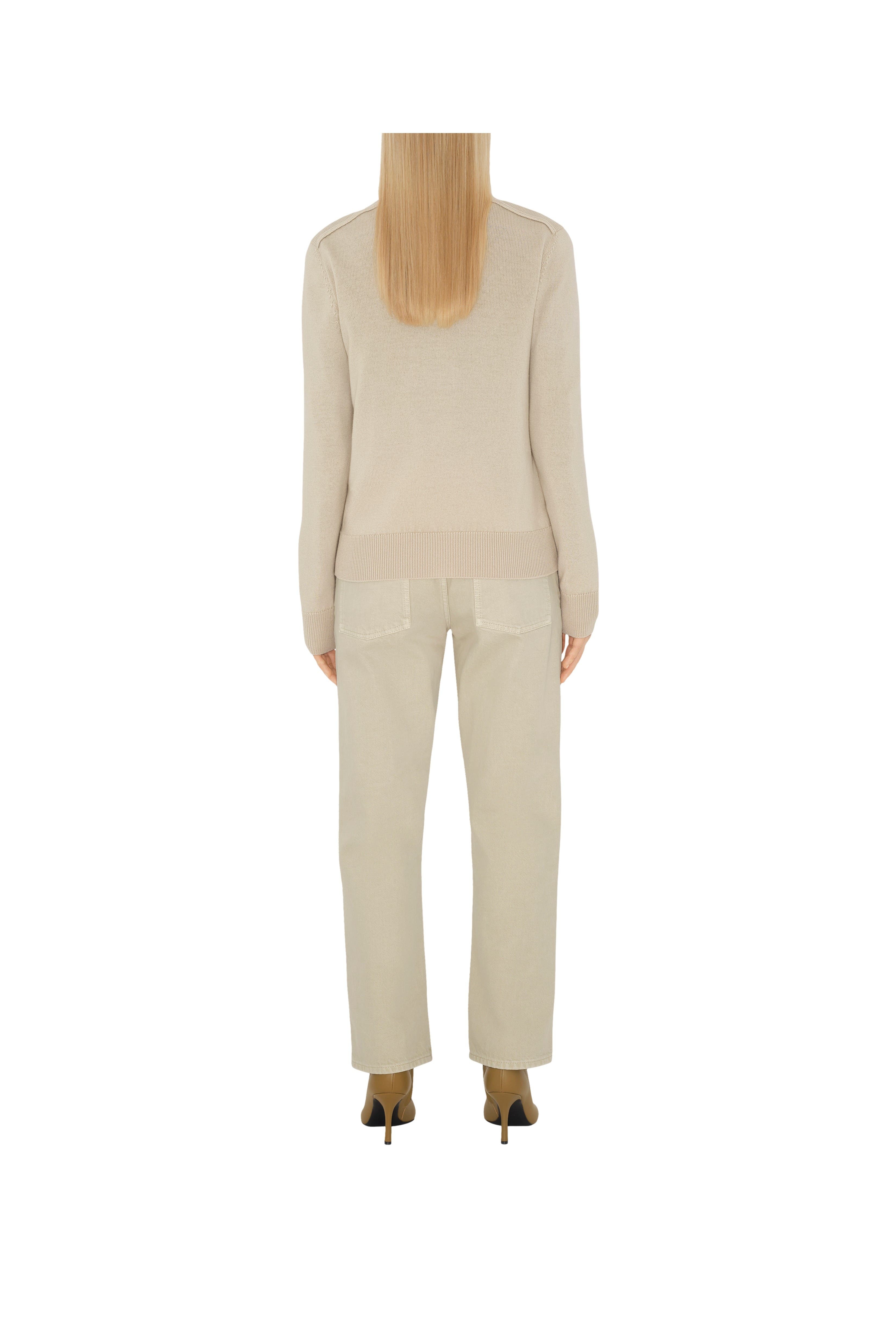 burberry Check Label Wool Cardigan in Nutmeg at Nordstrom - 5