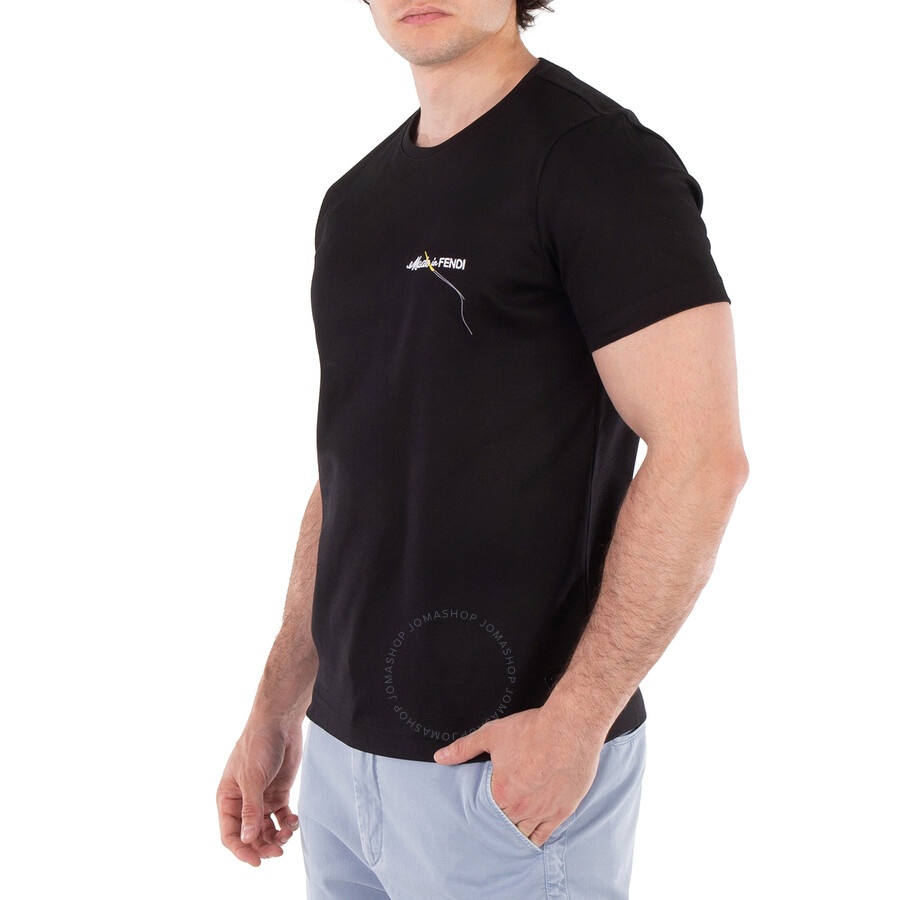 Fendi Embroidered Logo Crew Neck T-Shirt - 2