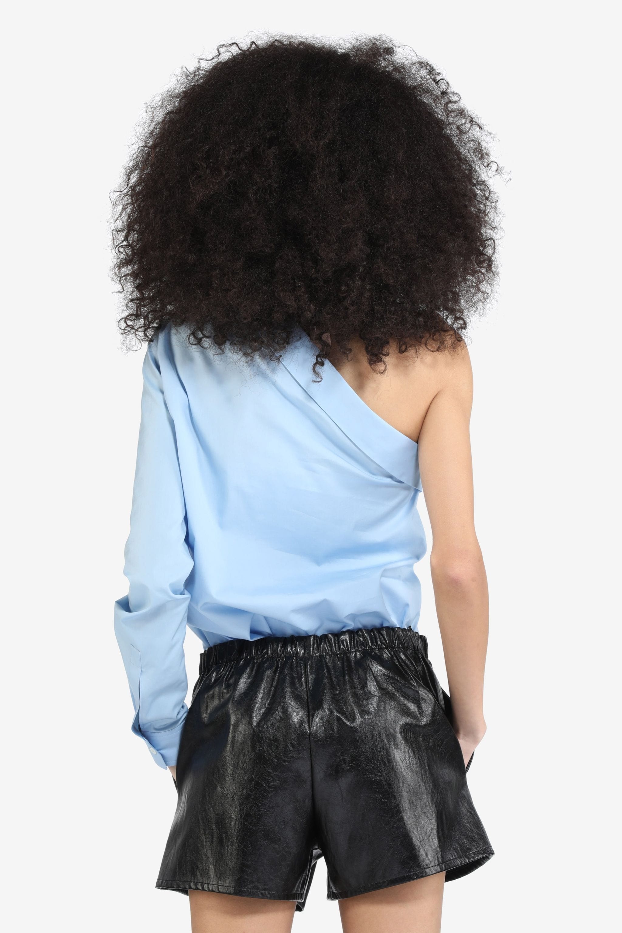 ONE-SHOULDER COTTON SHIRT - 2