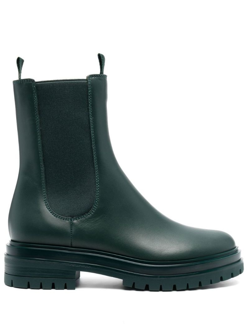 leather combat boots - 2