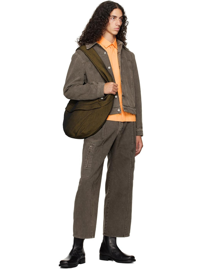 Omar Afridi Brown Octet 2D Denim Cargo Pants outlook