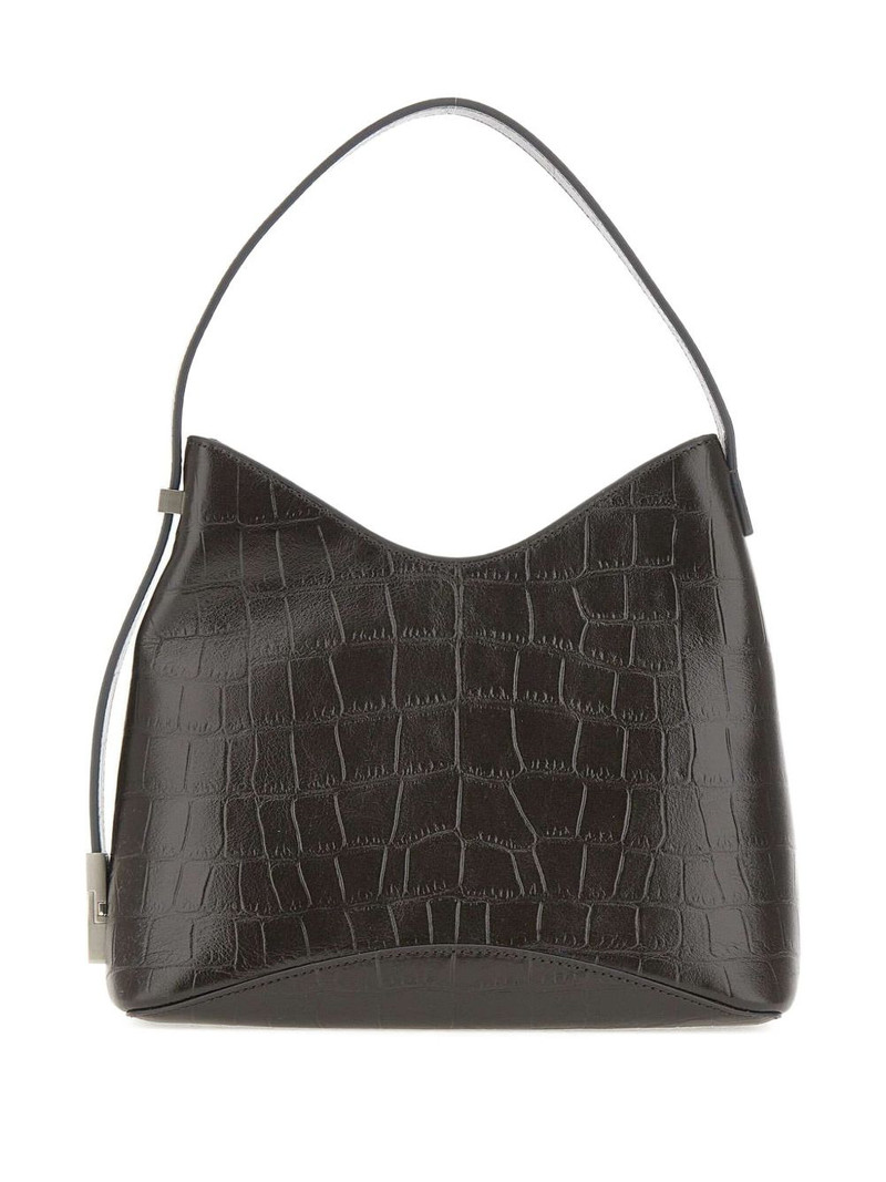 OSOI crocodile-effect leather shoulder bag outlook