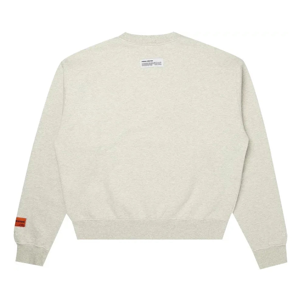 HERON PRESTON FW21 Split Herons Crewneck Sweatshirt 'Grey Melange' HMBA018F21JER0010822 - 2