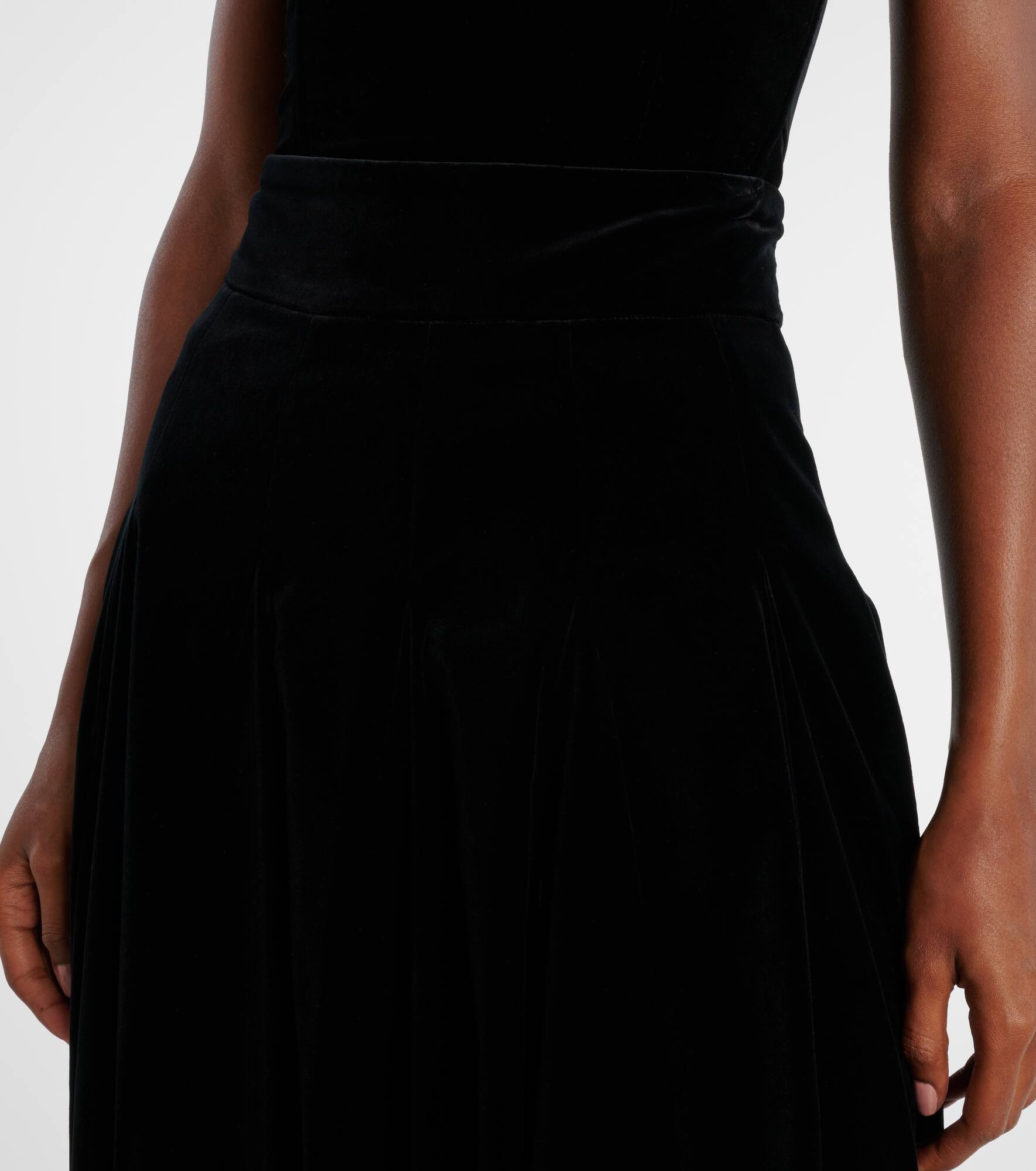 Cotton velvet maxi skirt - 4