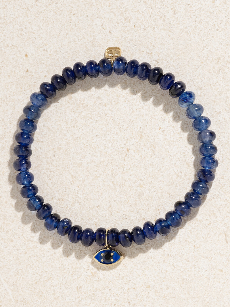 Evil Eye 14-karat Gold, Sapphire And Enamel Bracelet 1