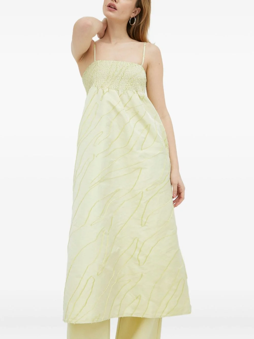 shirred detail dress - 1