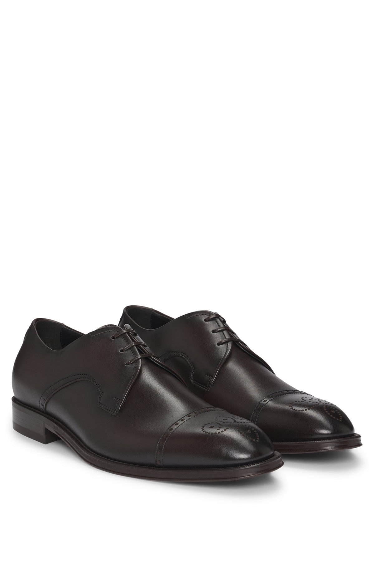 ITALIAN-LEATHER DERBY SHOES WITH CAP TOE - 2