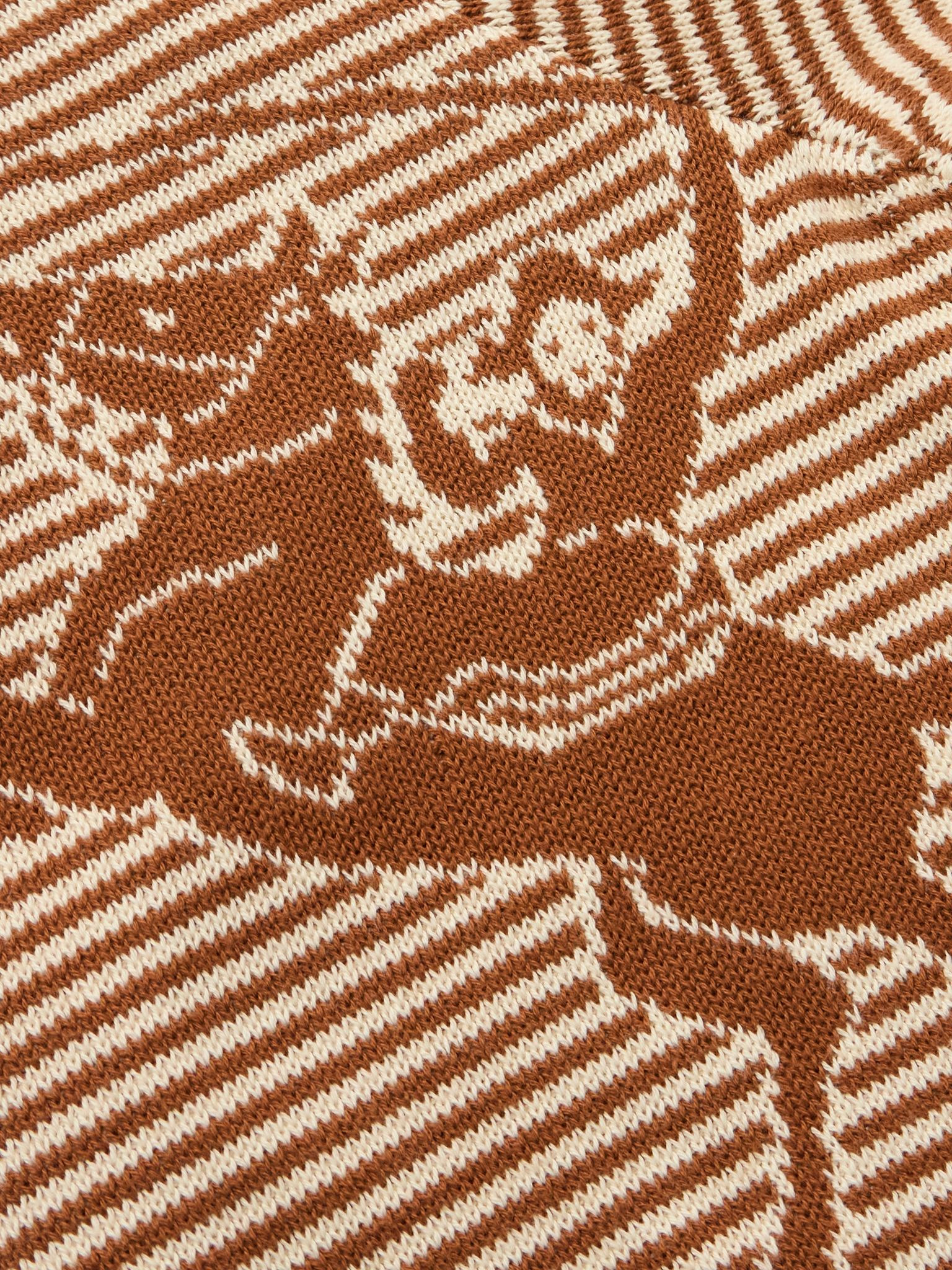 Buckaroo Cotton-Jacquard Cardigan Brown - 5