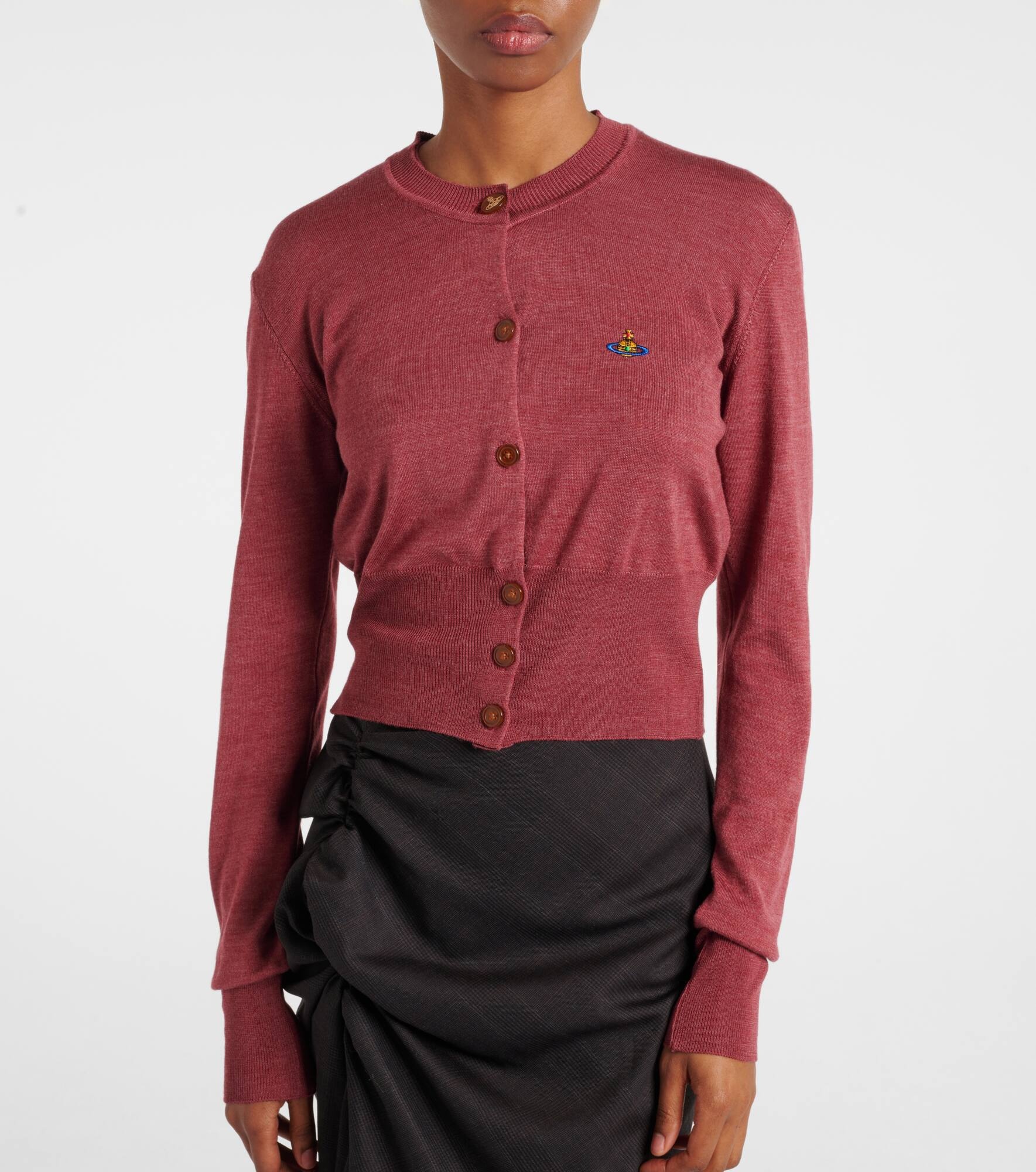 Bea cropped wool and silk cardigan - 5