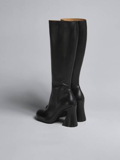 Marni BLACK LEATHER BOOT outlook
