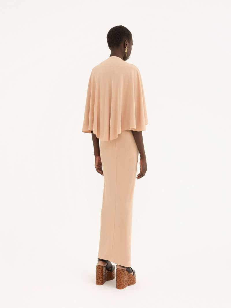 LONG CAPE DRESS IN CRÊPE JERSEY 5