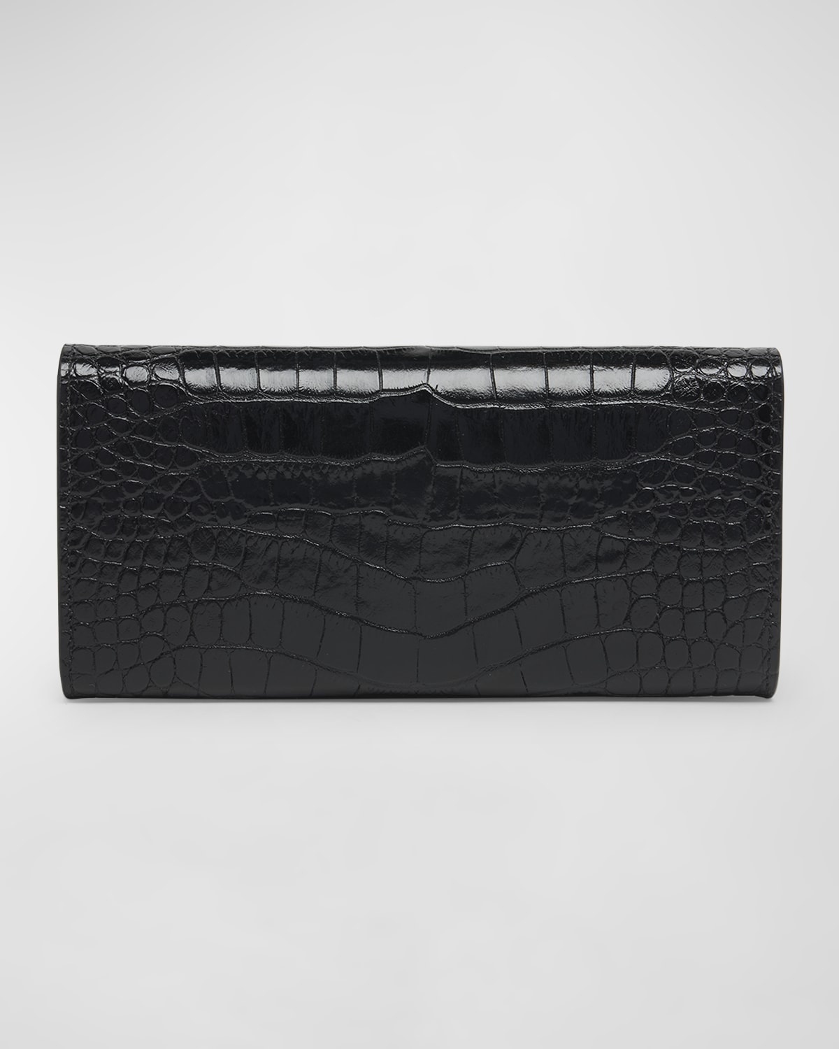 Whitney Continental Wallet in Shiny Croc-Embossed Leather - 5