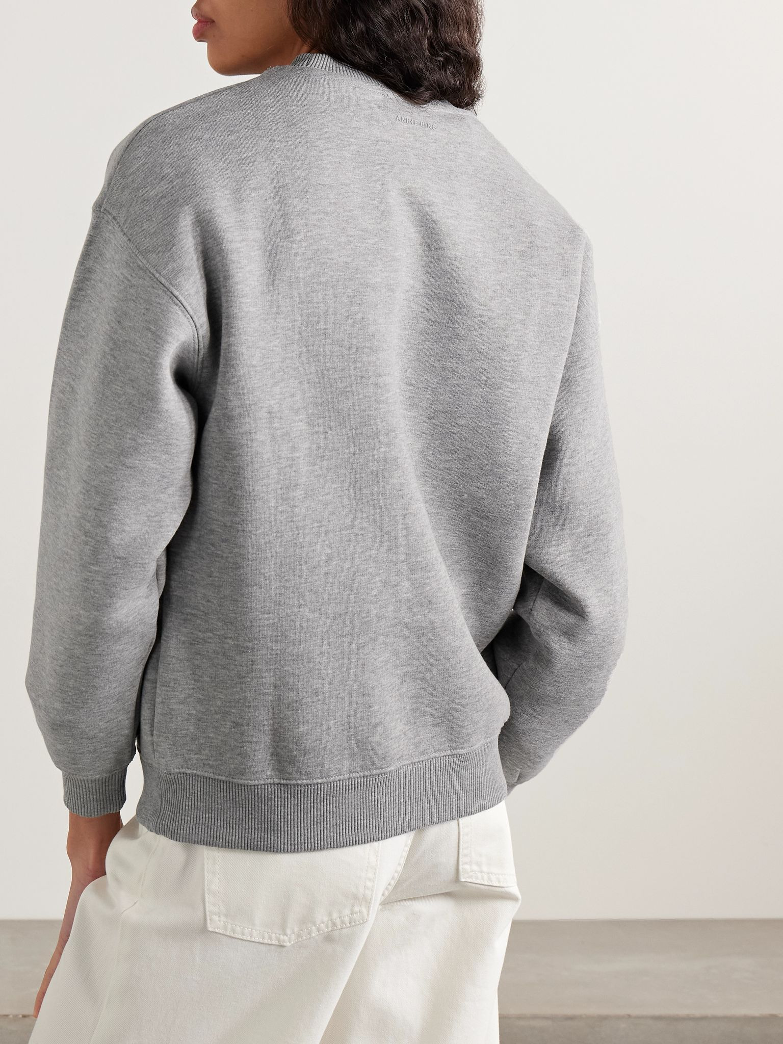 Spencer printed cotton-blend jersey sweatshirt Gray - 4