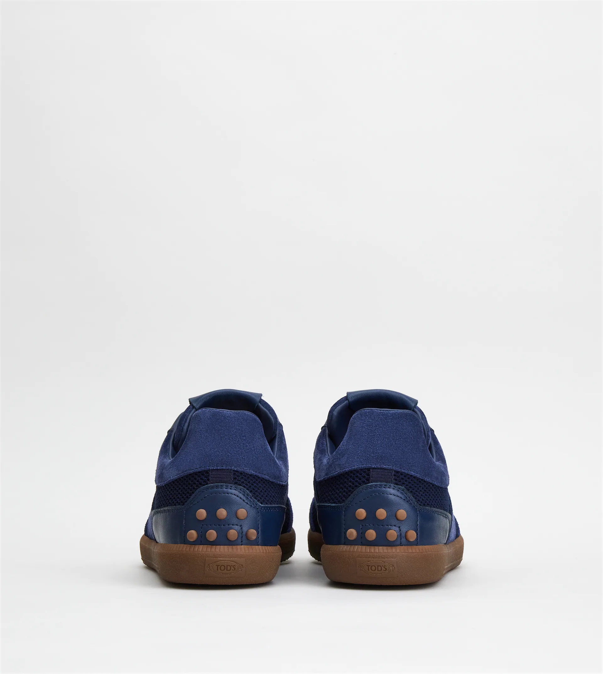 TOD'S TABS SNEAKERS IN SUEDE AND TECHNICAL FABRIC - BLUE - 3