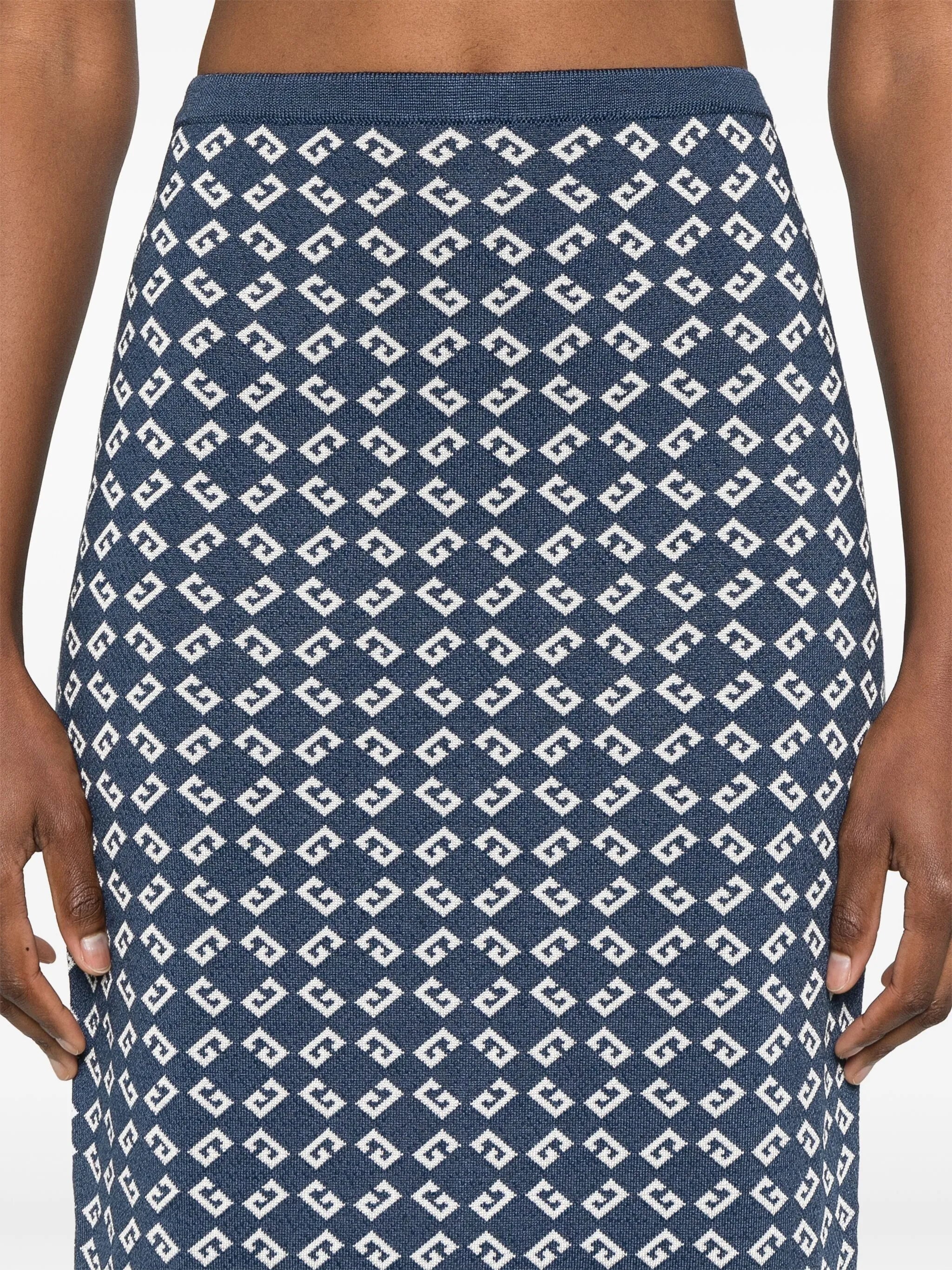 Monogram 72-jacquard Midi Skirt - 4