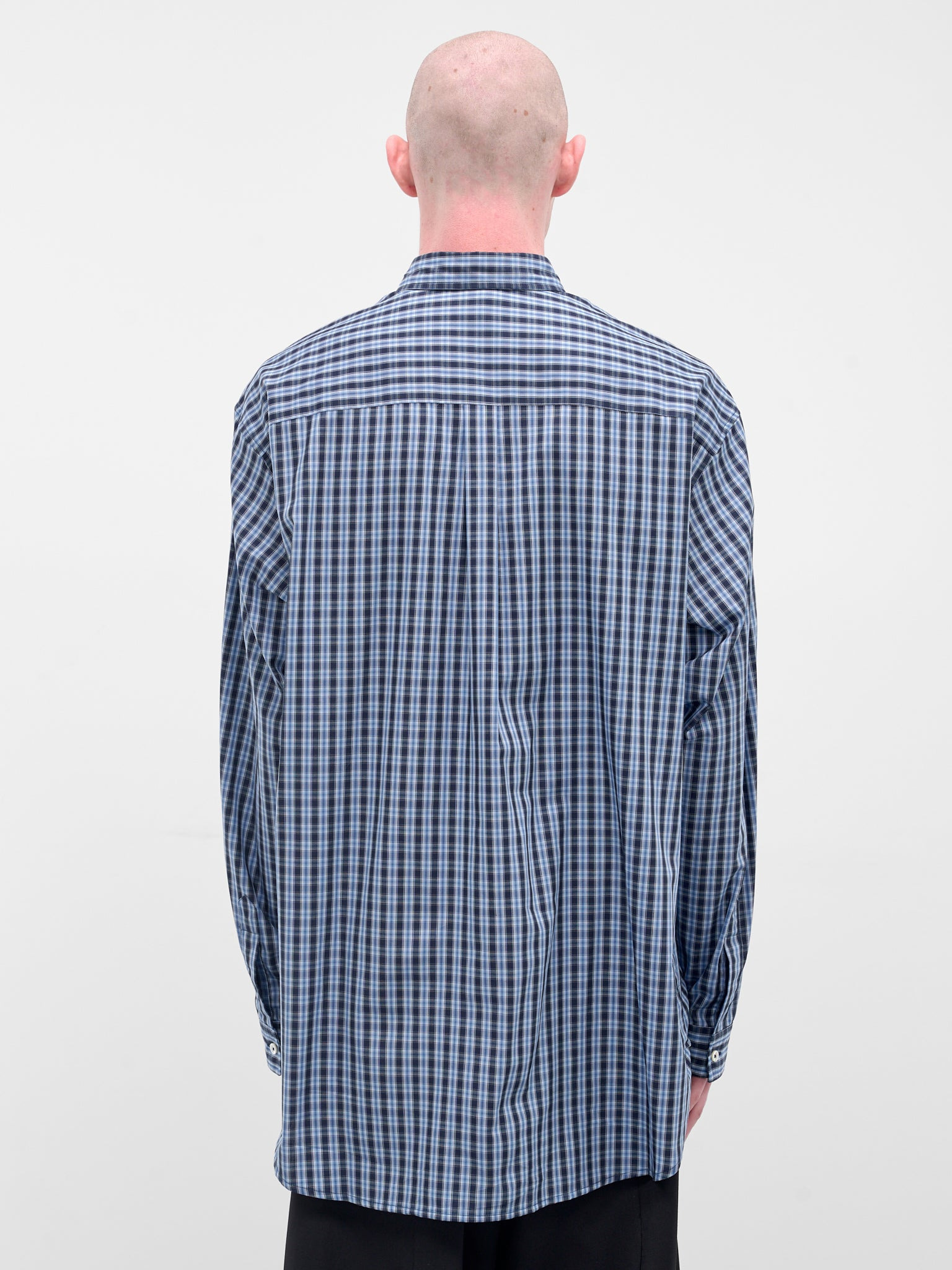 Blue Check Tie Button-Down Shirt - 3
