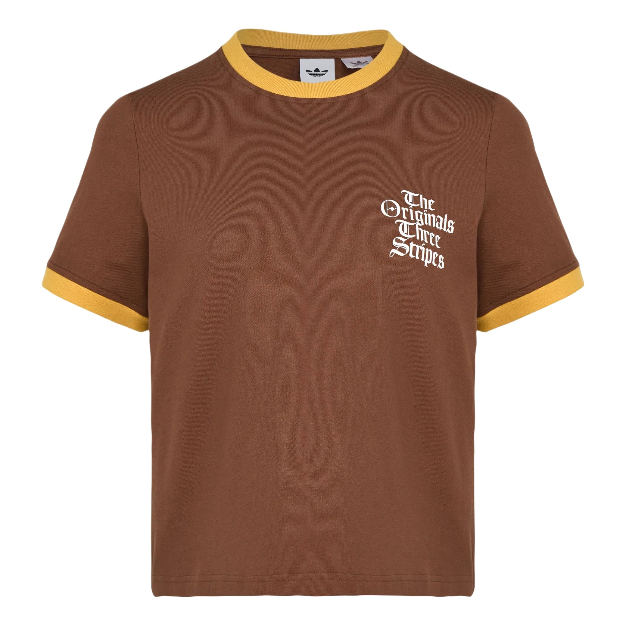 (WMNS) adidas T-Shirt Asia Sizing 'Brown' KT3061 - 1